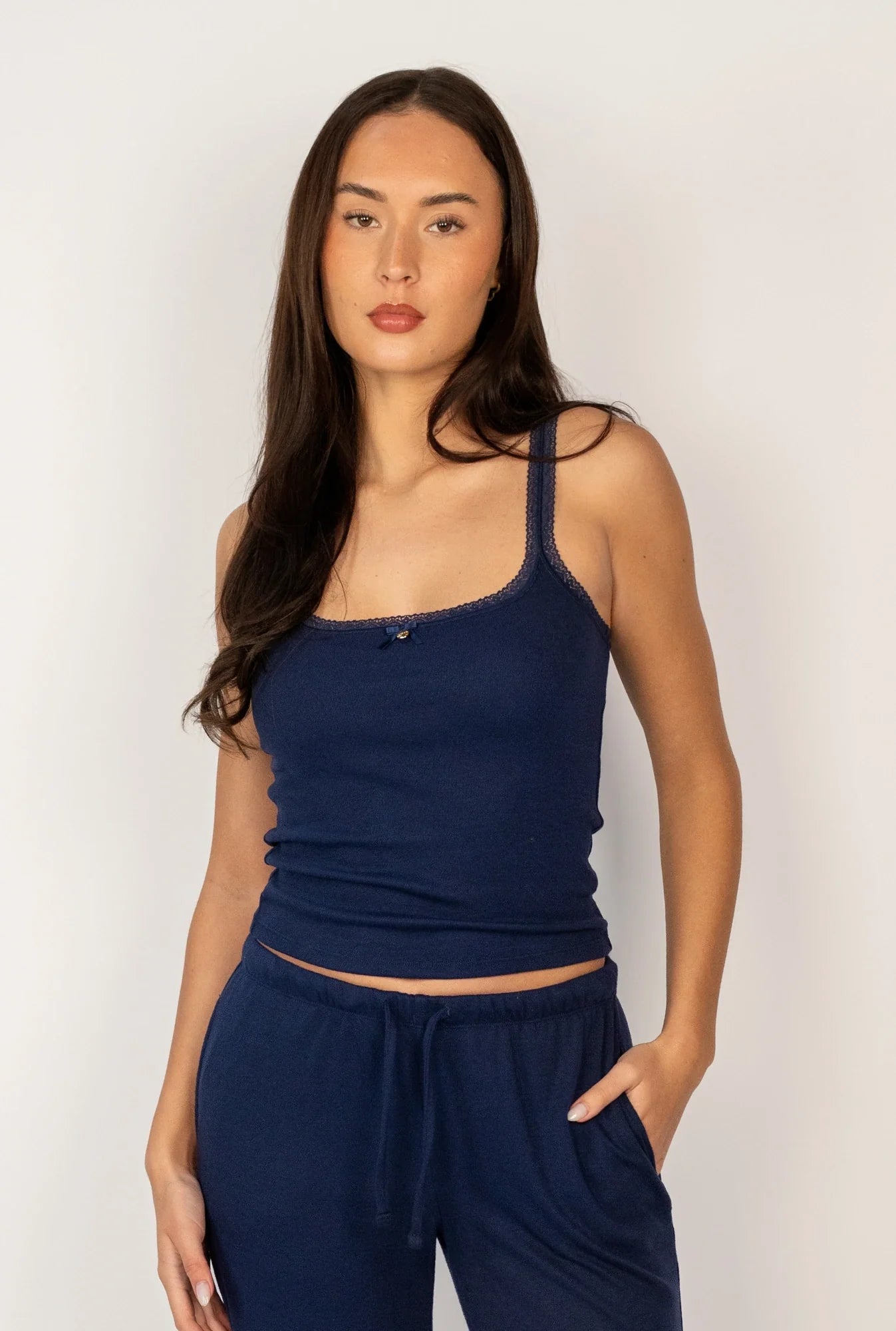 POINTELLE CAMISOLE MIDNIGHT